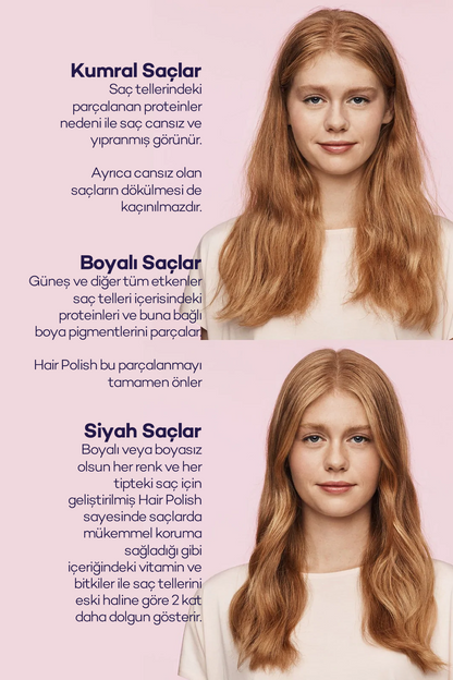 Boyalı veya Her Türlü Saçlar için Saç Cilası - ملمع للشعر بالأعشاب القوية لتنشيط الشعر 250 مل