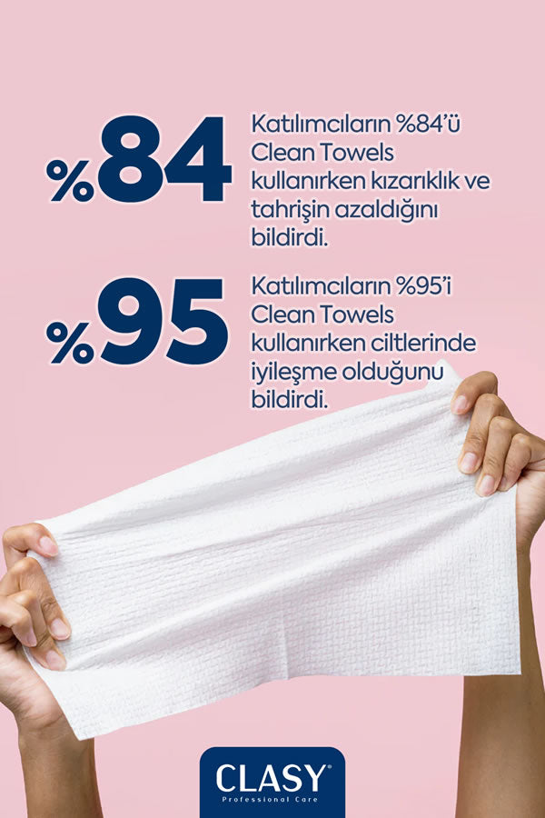 مناشف نظيفة مقاس Xl - 50'li Makyaj Ve Yüz Temizleme Havlusu