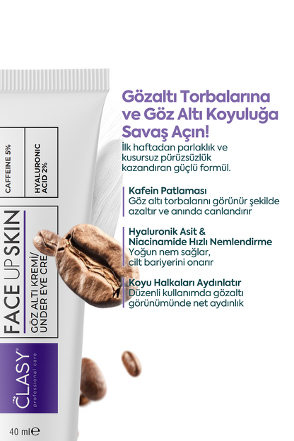 Gözaltı Torbaları ve Koyuluklar için - FACEUPSKIN® Under Eye Cream 40 ml
